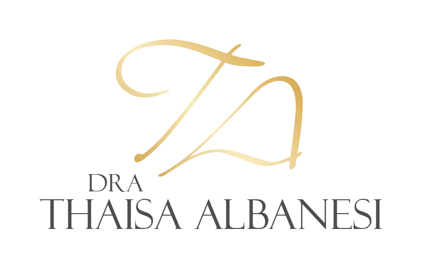 Logo Dra Thaisa Albanesi CInza Fundo Transparente