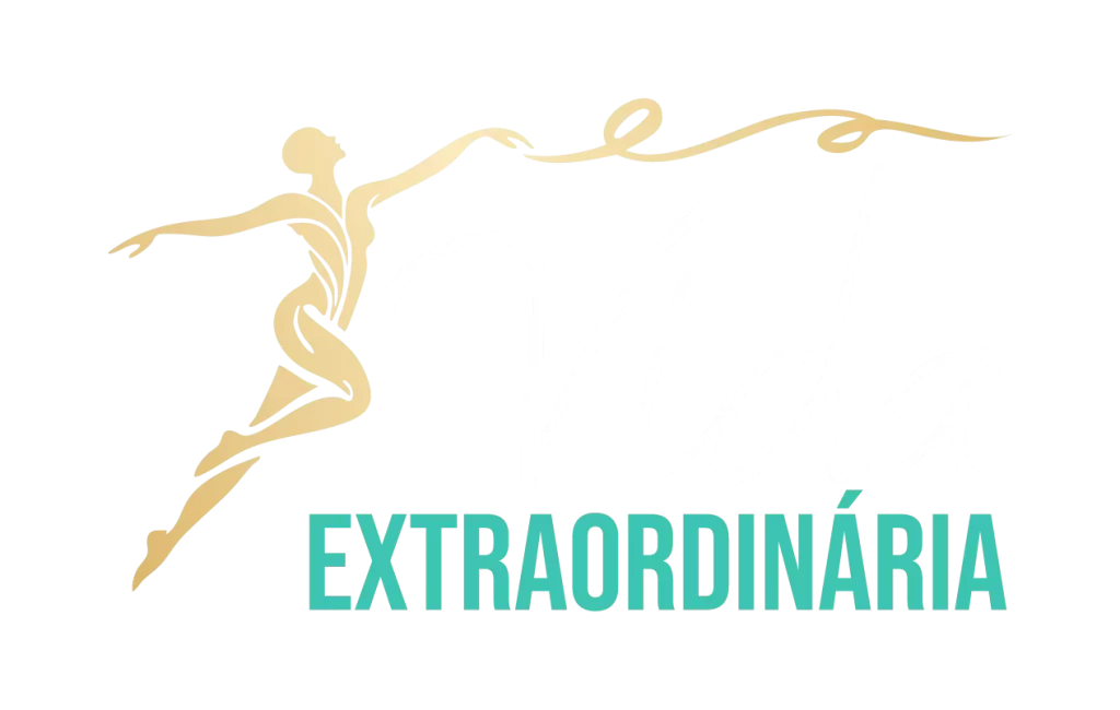 Logotipo Vida Extraordinária para fundo Azul Escuro